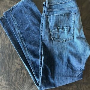 7 For All Mankind Blue and Black Denim Jeans